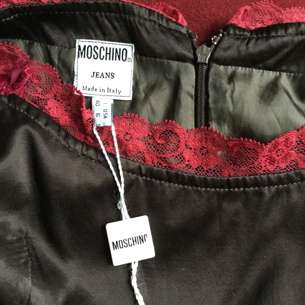 🔥 SMOKING  HOT in MINNESOTA  MOSCHINO DRESS Satin SLIP DRESS NWT